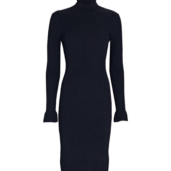 Ganni Elegant Black Backless Dress knit - Picture 5 of 12